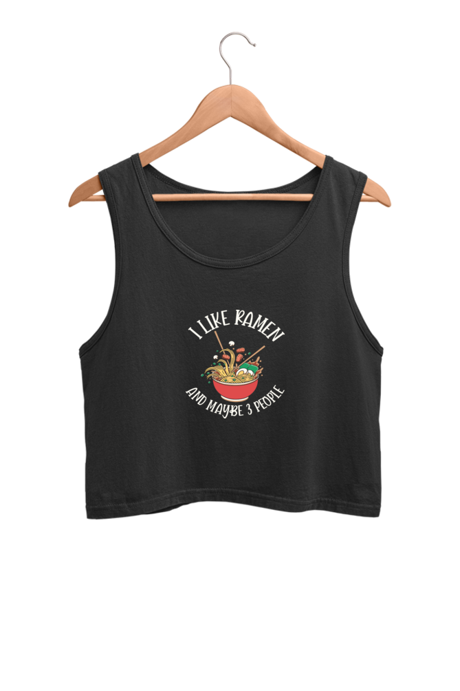 Women's Naruto Ramen Graphic Printed Crop Tank Top