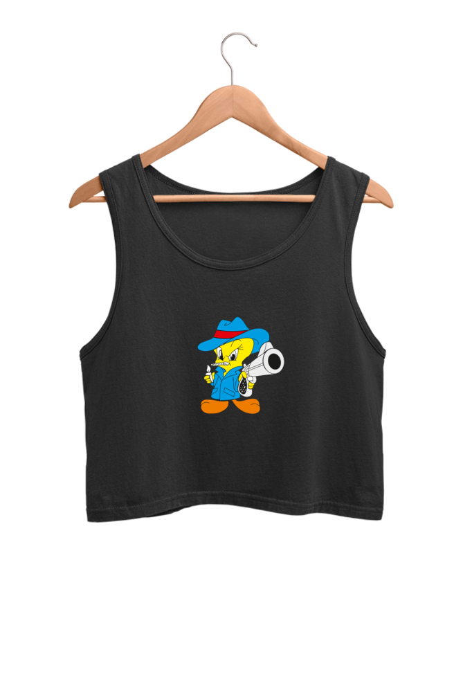 Women's Graphic Printed Crop Tank Top