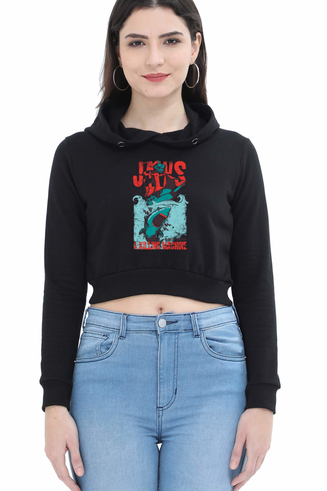 Women's Graphic Print Crop Hoodies