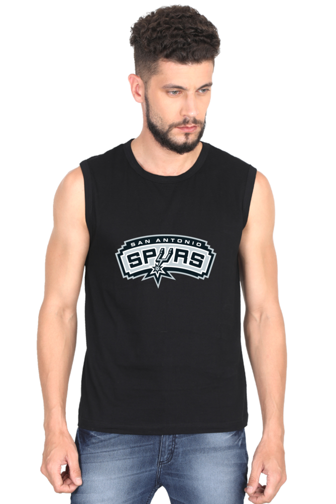 Men's San Antonio Spurs Graphic Printed Sleeveless Tank Top Gym Vest