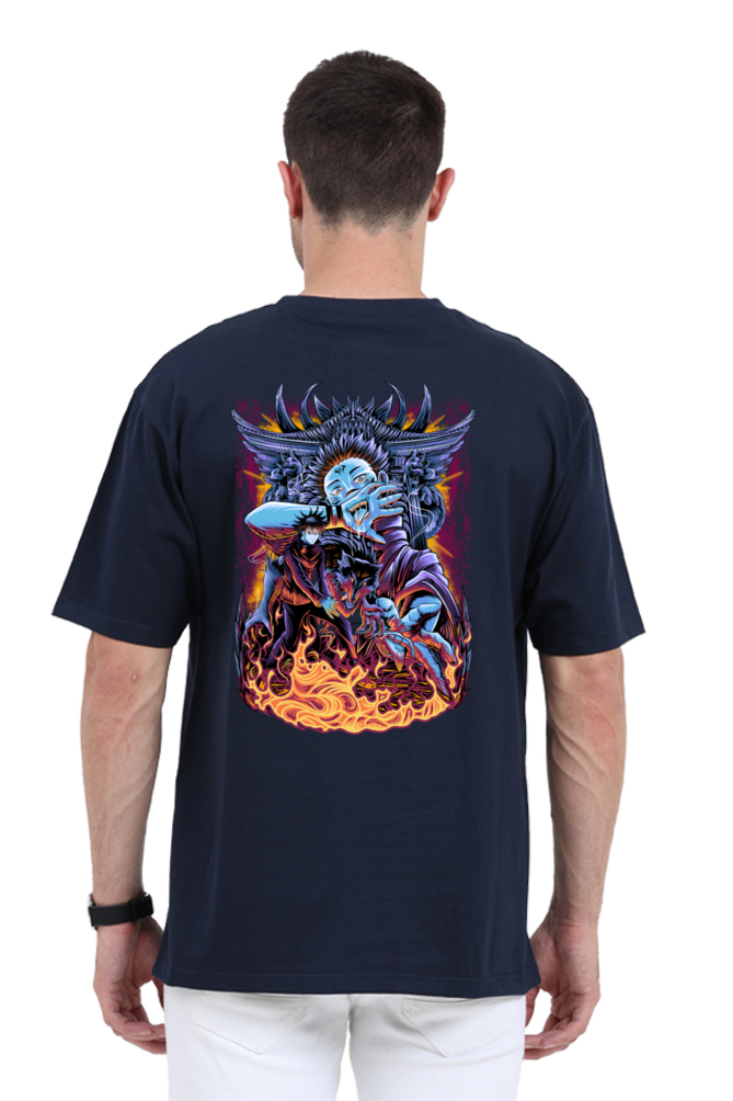Unisex Sukuna Graphic Printed Oversized T-shirt