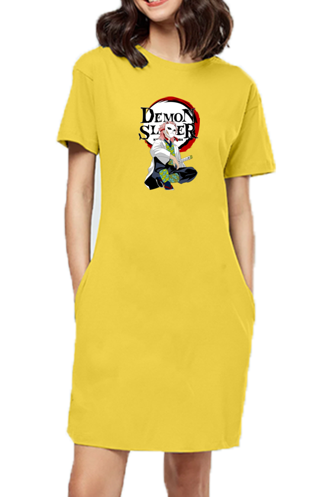 Women's Demon Slayer Print T-Shirt Dress