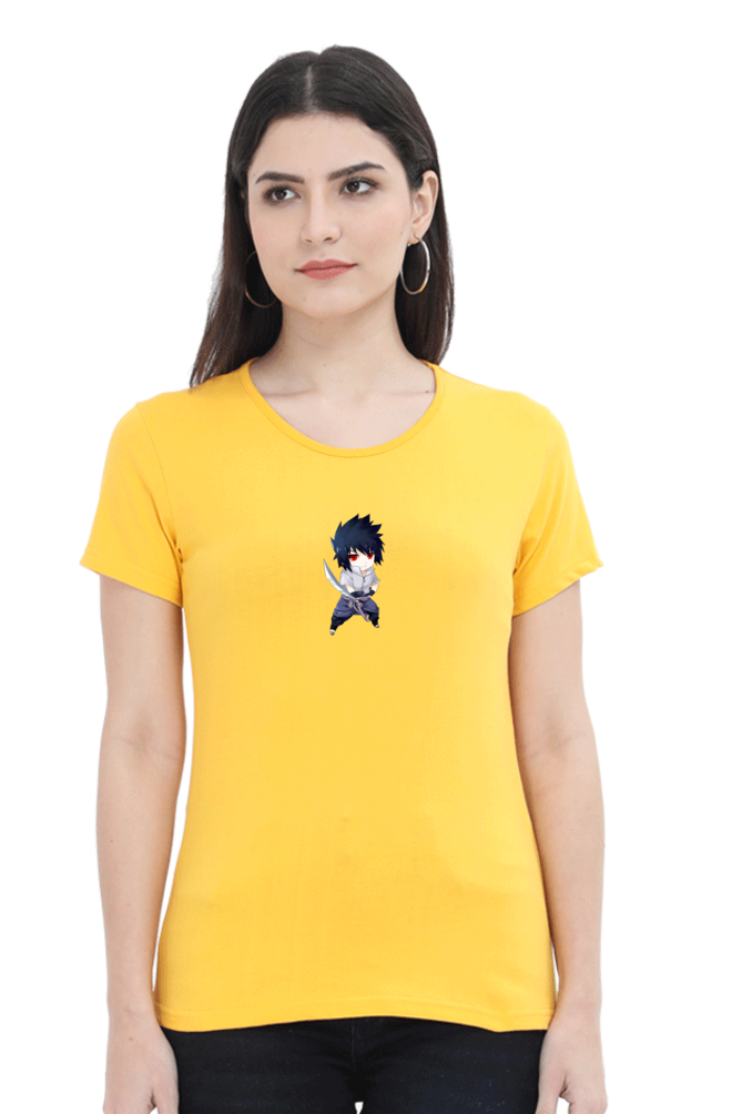 Women's Sasuke Print Round Neck Half Sleeve