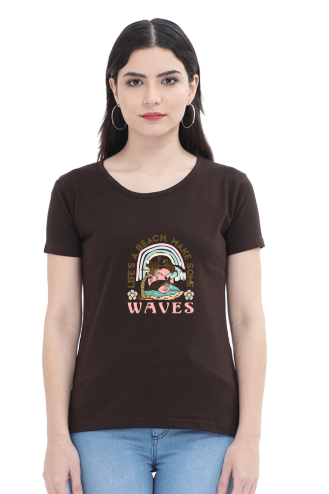 Women's Graphic Print Round Neck Half Sleeve