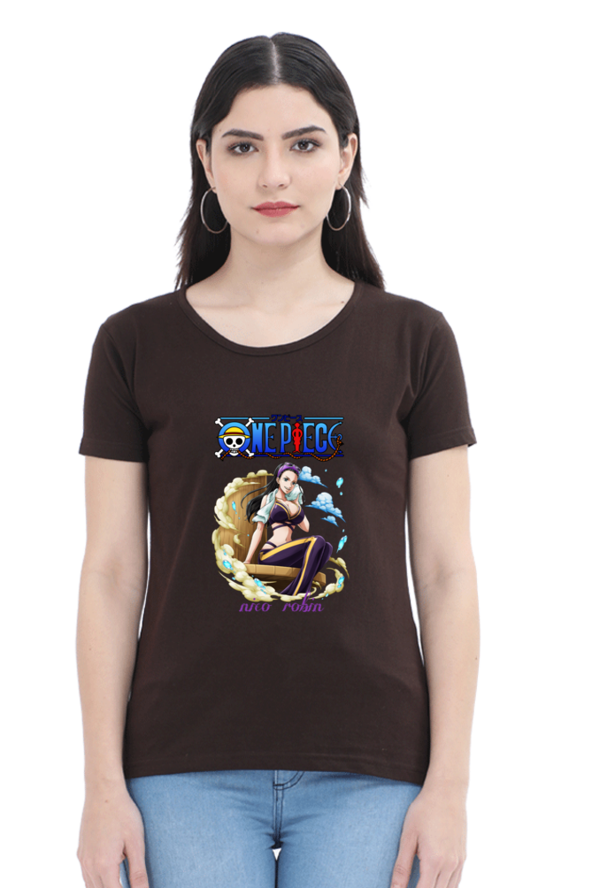 Female One Piece Round Neck Half Sleeve