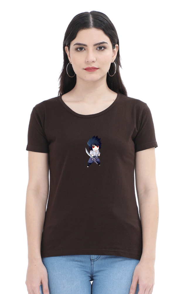 Women's Sasuke Print Round Neck Half Sleeve