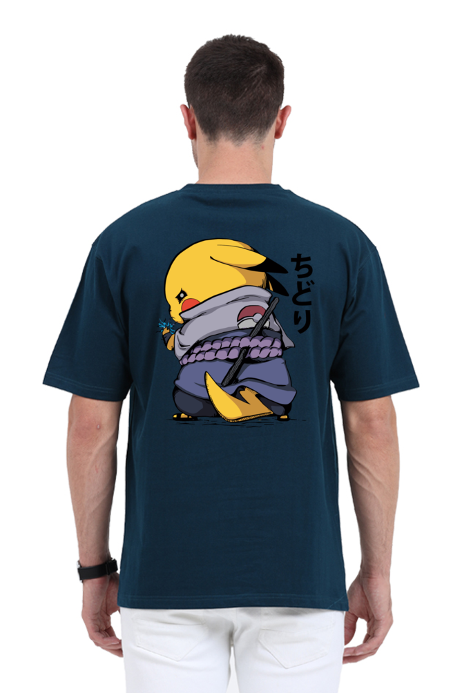 Unisex Pikachu x Sasuke Oversized T-shirt