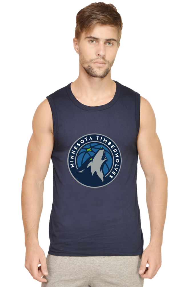 Men's Minnesota Timberwolves Graphic Printed Sleeveless Tank Top Gym Vest