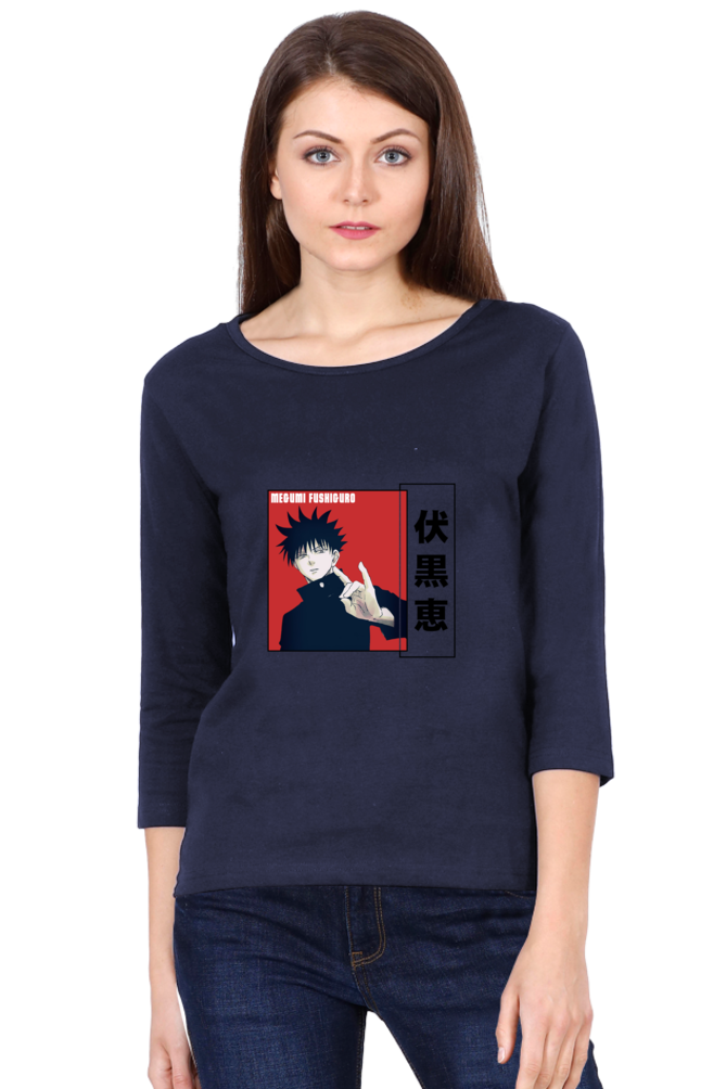 Women's Fushiguro Print Round Neck Full Sleeve