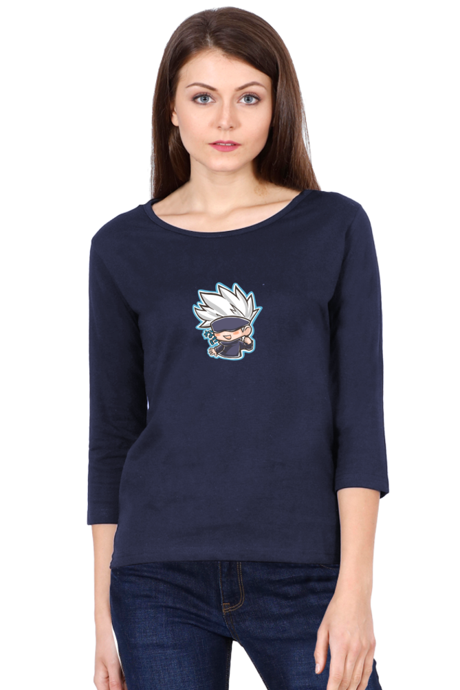 Women's Gojo Print Round Neck Full Sleeve