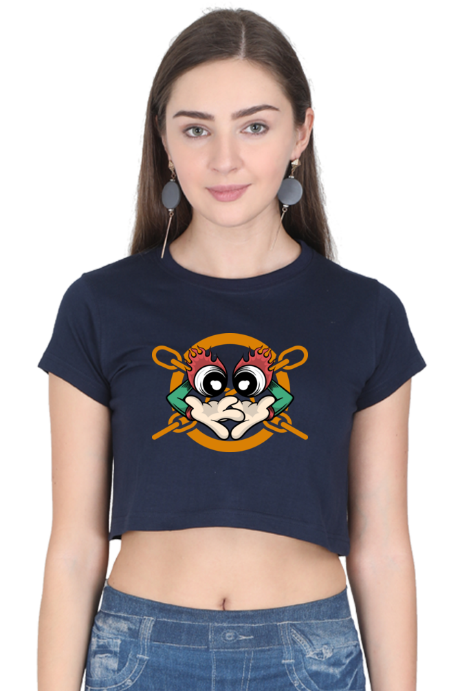 Women's Graphic Printed Crop Top