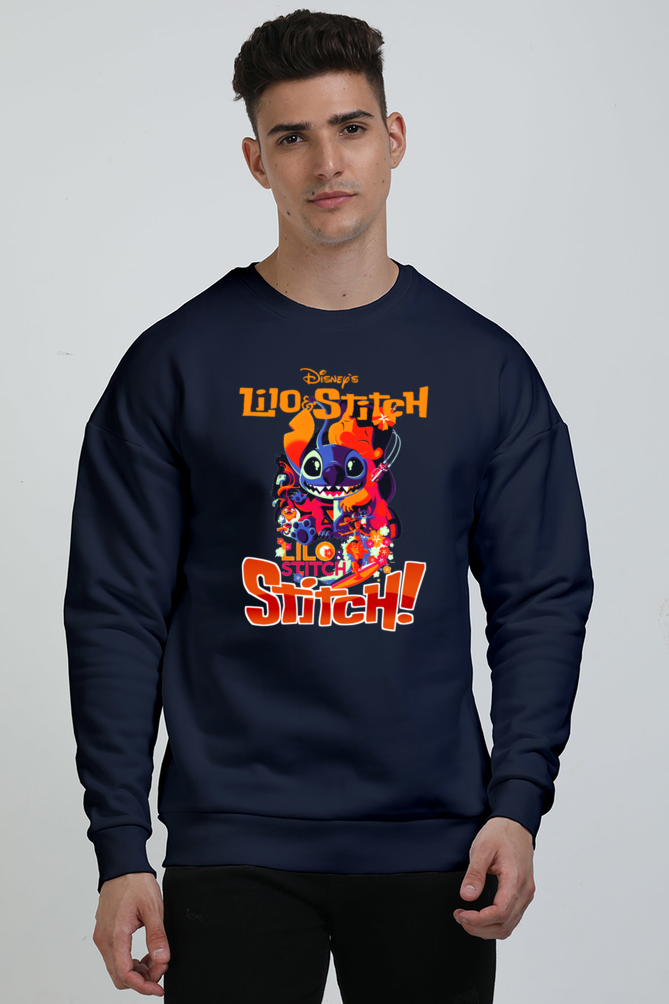 Unisex Lilo Stitch Oversized Sweatshirt