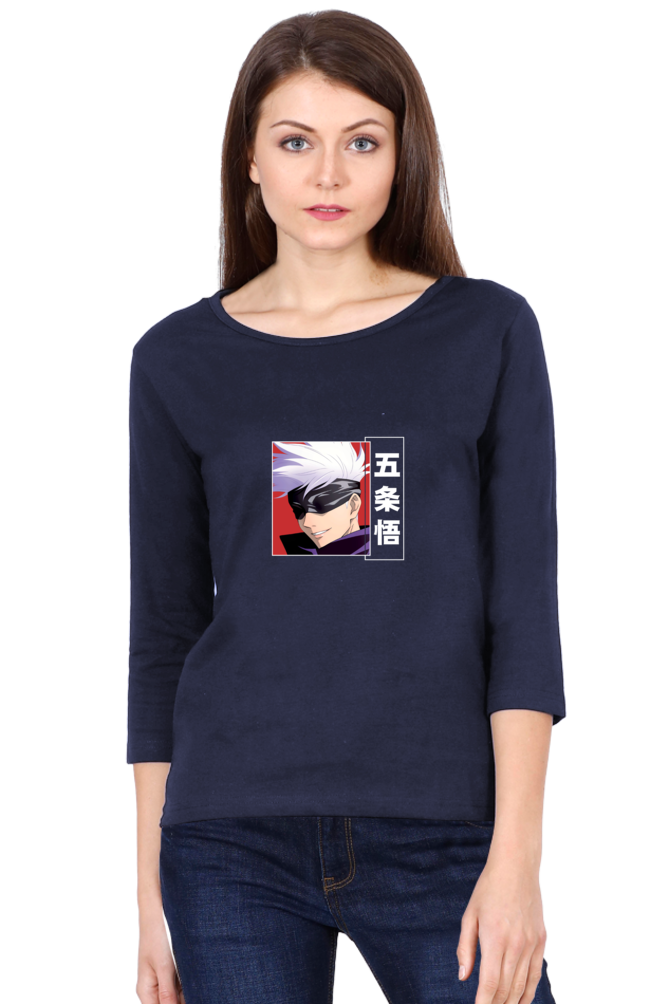 Women's Gojo Print Round Neck Full Sleeve