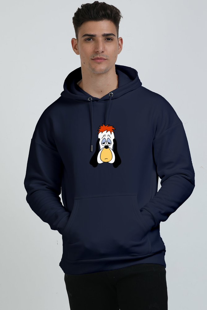 Unisex Droopy Dog Graphic Printed Oversized Hooded Sweatshirt