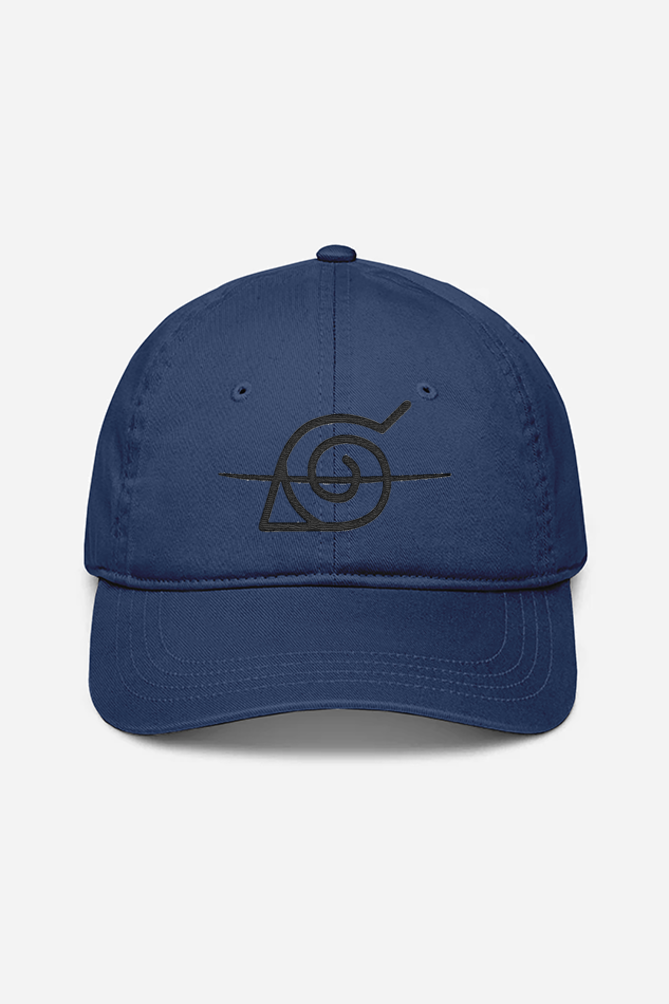 Unisex Crossed Leaf Village Embroidered Cap