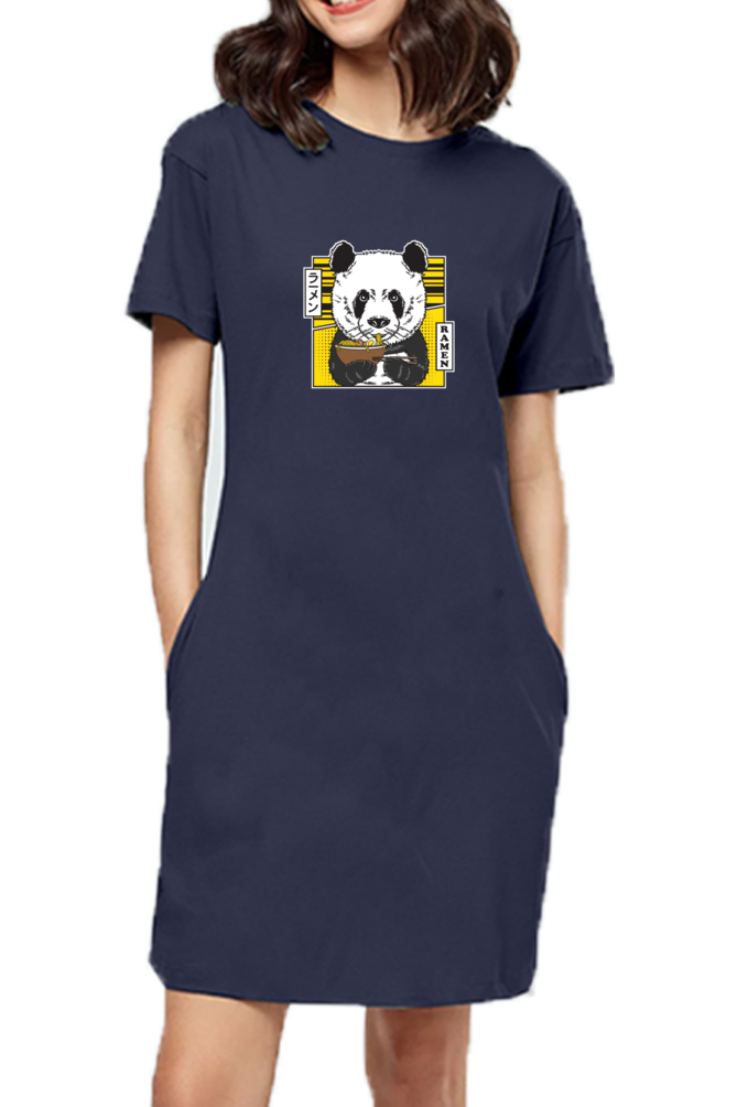 Women's Panda Print T-Shirt Dress