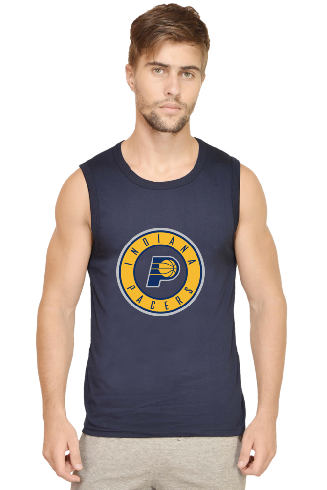 Men's Indiana Pacers Graphic Printed Sleeveless Tank Top Gym Vest