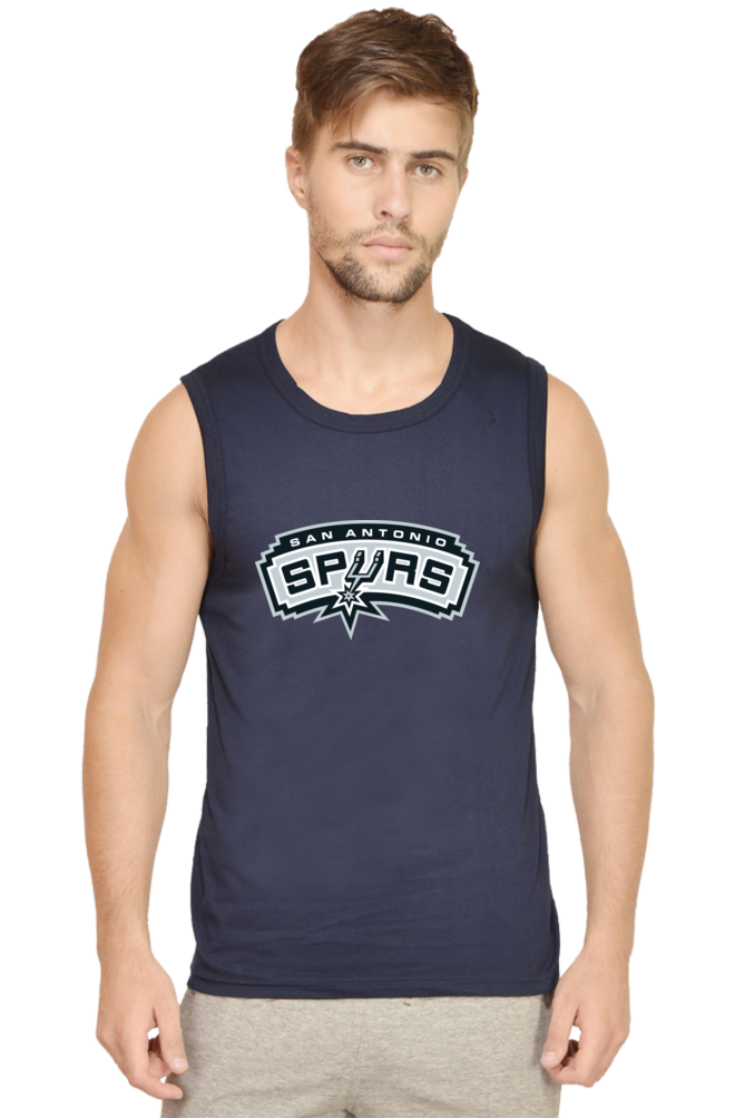 Men's San Antonio Spurs Graphic Printed Sleeveless Tank Top Gym Vest