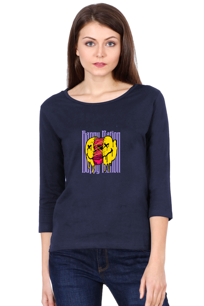 Women's Graphic Print Round Neck Full Sleeve