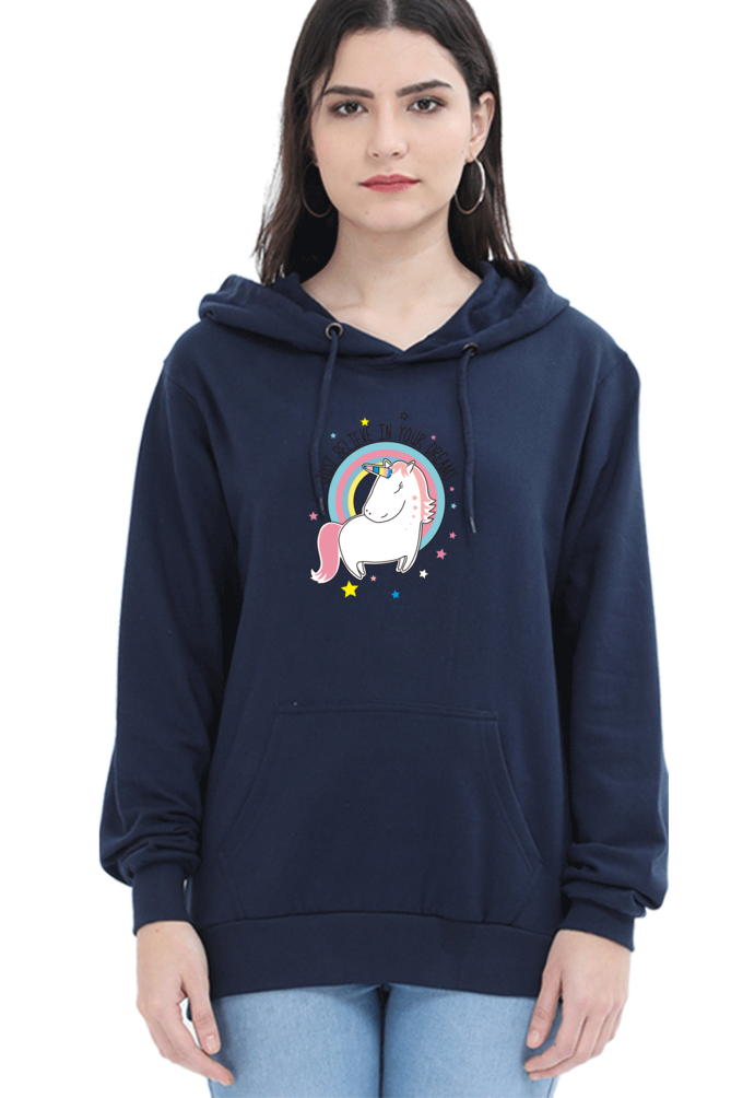 Women's Graphic Printed Hooded Sweatshirt