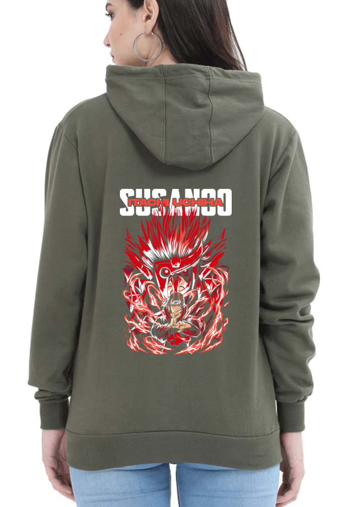 Women's Itachi Susanoo Graphic Printed Hooded Sweatshirt