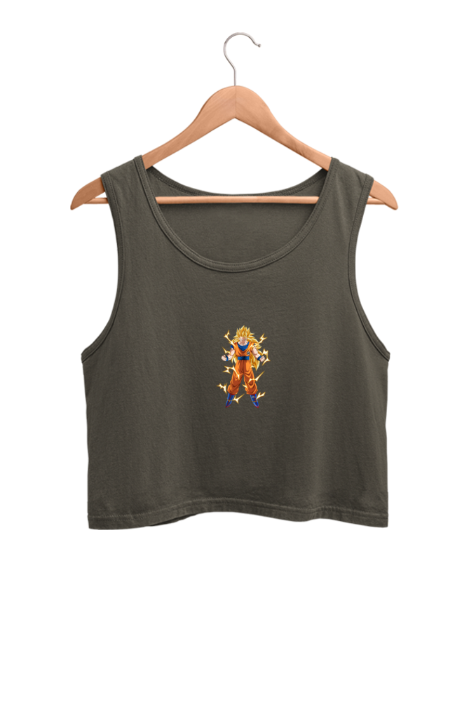 Women's Goku Graphic Printed Crop Tank Top
