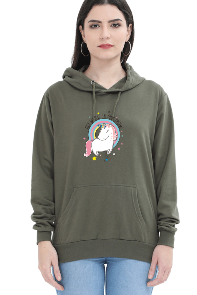 Women's Graphic Printed Hooded Sweatshirt