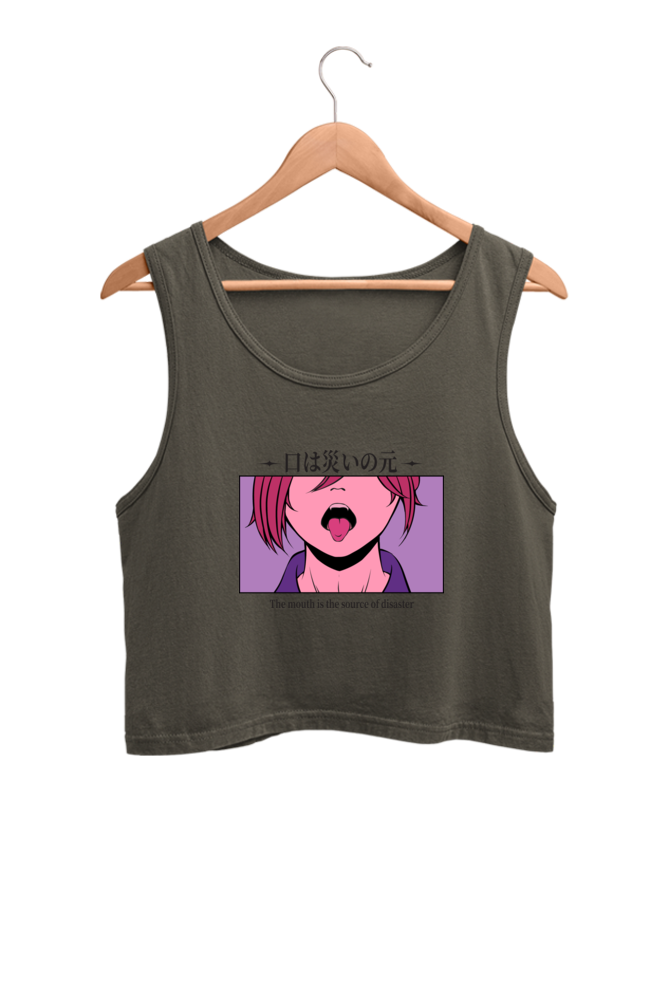 Women's Graphic Printed Crop Tank Top