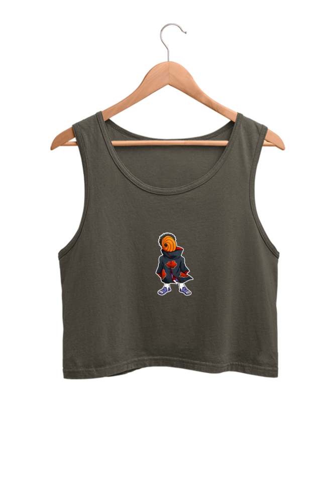 Women's Obito Graphic Printed Crop Tank Top