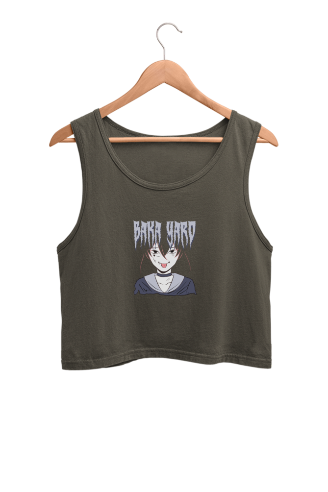 Women's Anime Graphic Printed Crop Tank Top