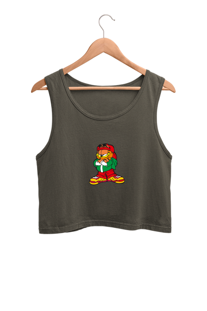 Women's Graphic Printed Crop Tank Top