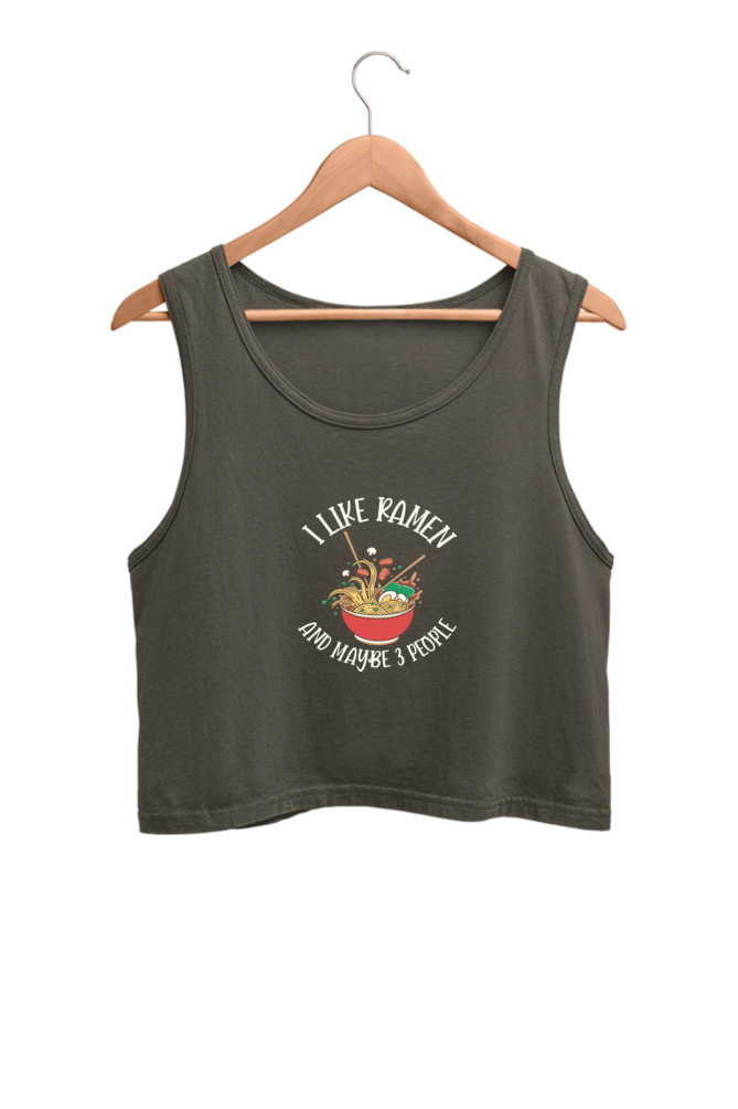 Women's Naruto Ramen Graphic Printed Crop Tank Top