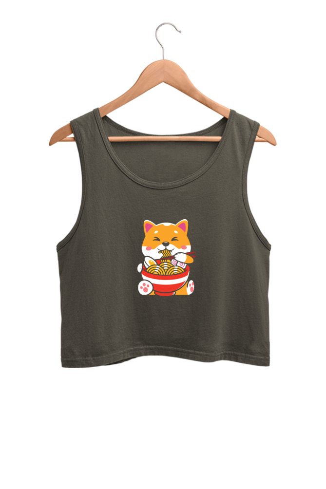 Women's Graphic Printed Crop Tank Top