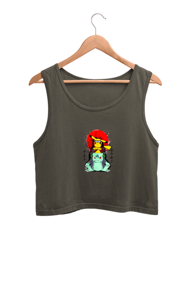 Women's Pokemon Graphic Printed Crop Tank Top