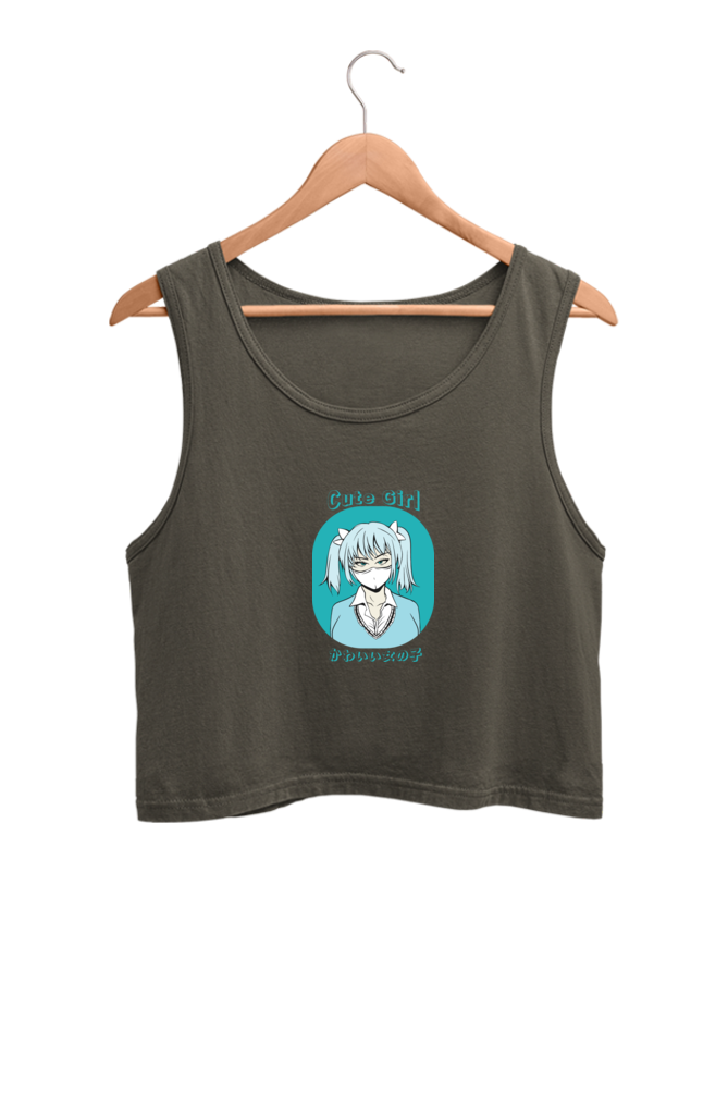 Women's Graphic Printed Crop Tank Top