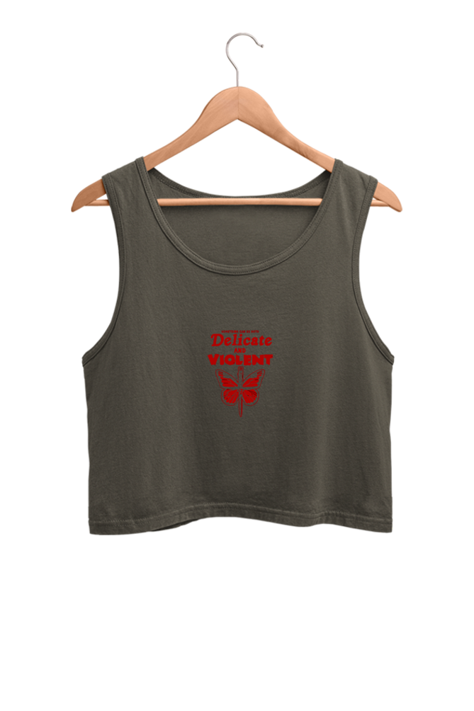 Women's Printed Crop Tank Top