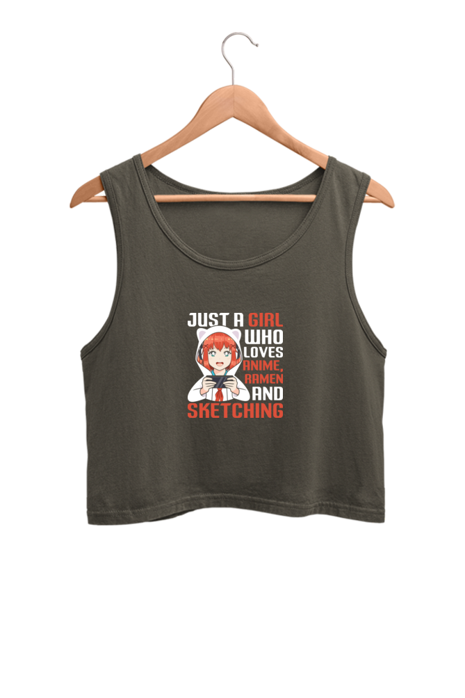 Women's Graphic Printed Crop Tank Top
