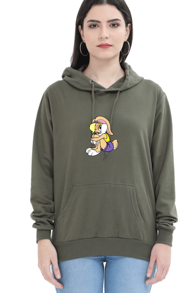 Women's Graphic Printed Hooded Sweatshirt