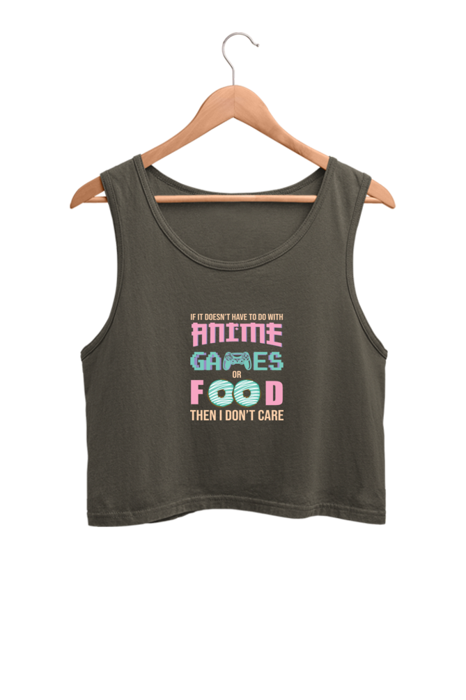 Women's Anime Graphic Printed Crop Tank Top