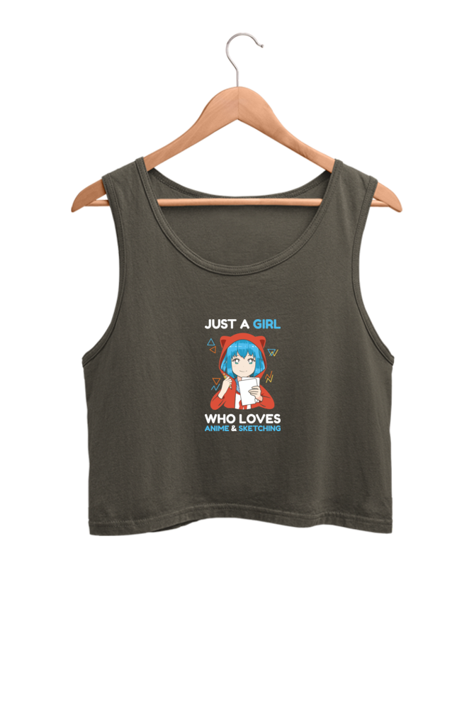 Women's Graphic Printed Crop Tank Top