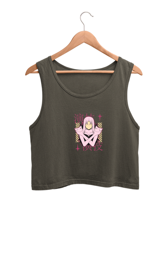 Women's Graphic Printed Crop Tank Top