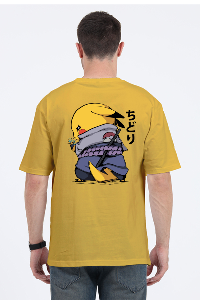 Unisex Pikachu x Sasuke Oversized T-shirt