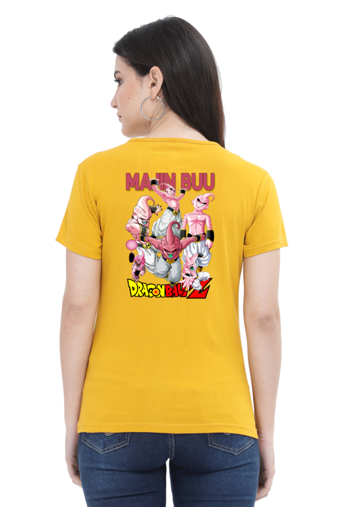 Women's Dragon Ball Round Neck Half Sleeve
