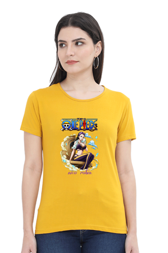 Female One Piece Round Neck Half Sleeve