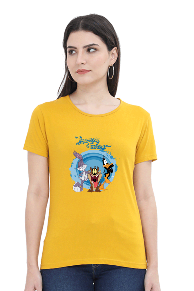 Women's Graphic Print Round Neck Half Sleeve