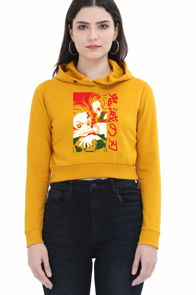 Women's Demon Slayer Crop Hoodies