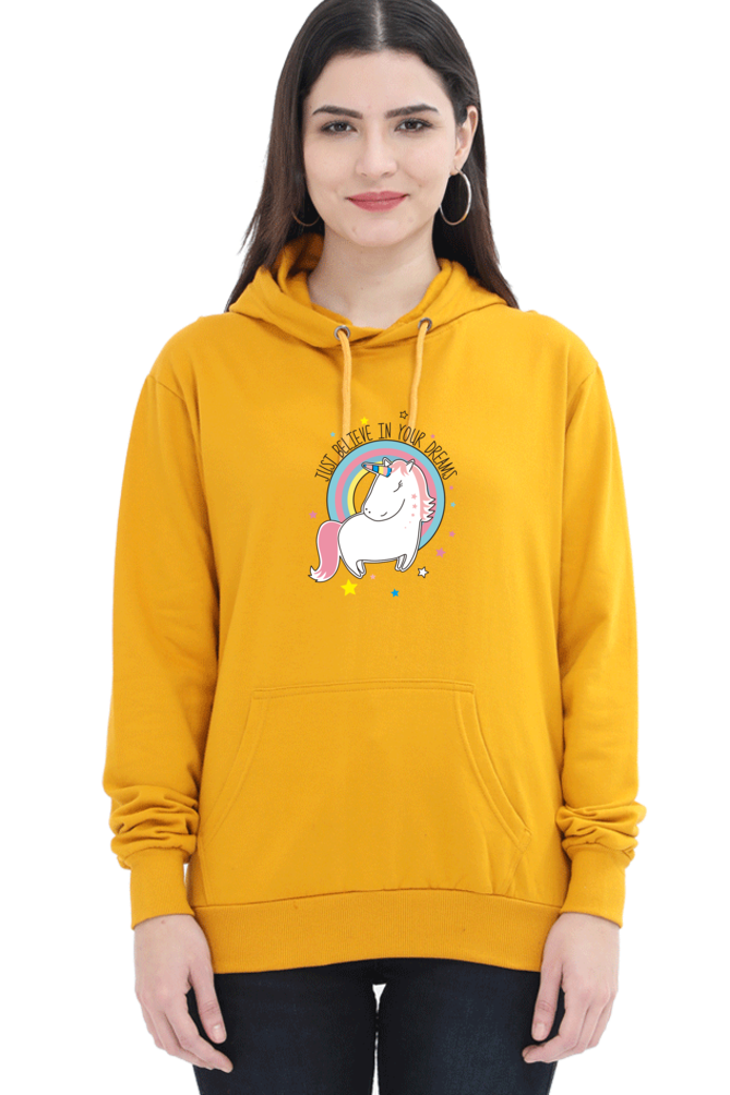 Women's Graphic Printed Hooded Sweatshirt