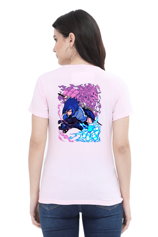 Women's Sasuke Print Round Neck Half Sleeve