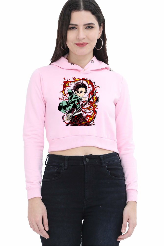 Women's Tanjiro Crop Hoodies