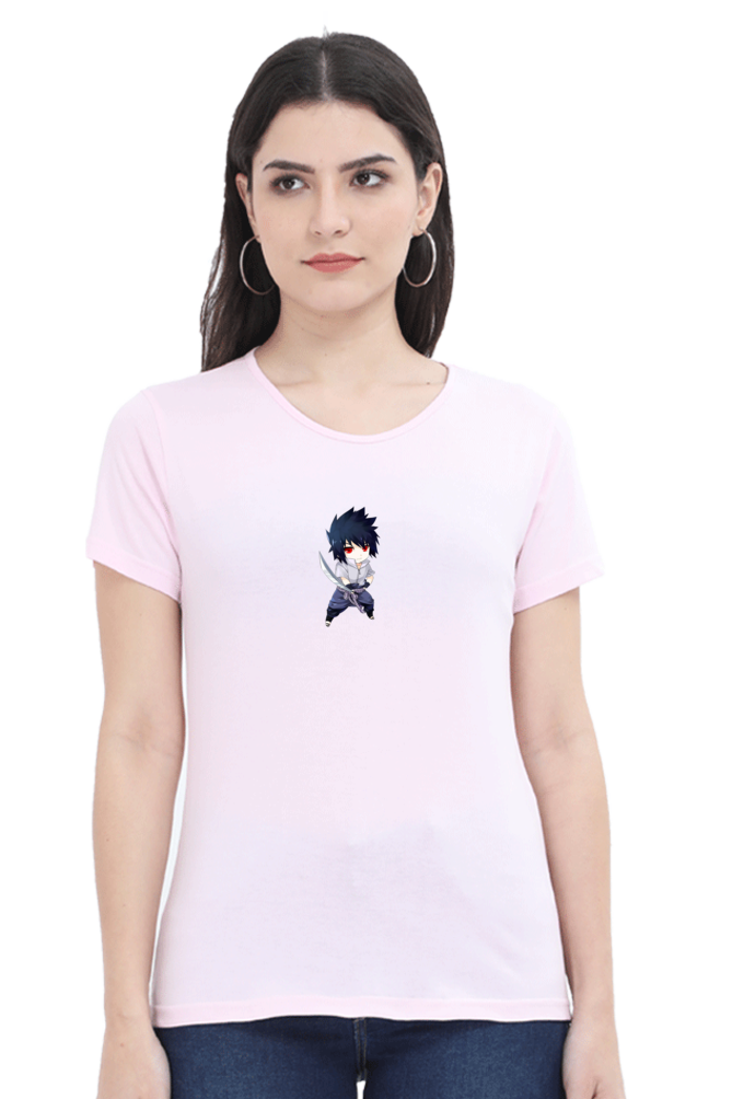 Women's Sasuke Print Round Neck Half Sleeve